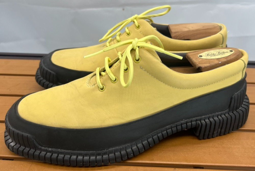 Camper Pix Yellow & Black Leather Lace-Up Shoes - Size EU 41 / US 8